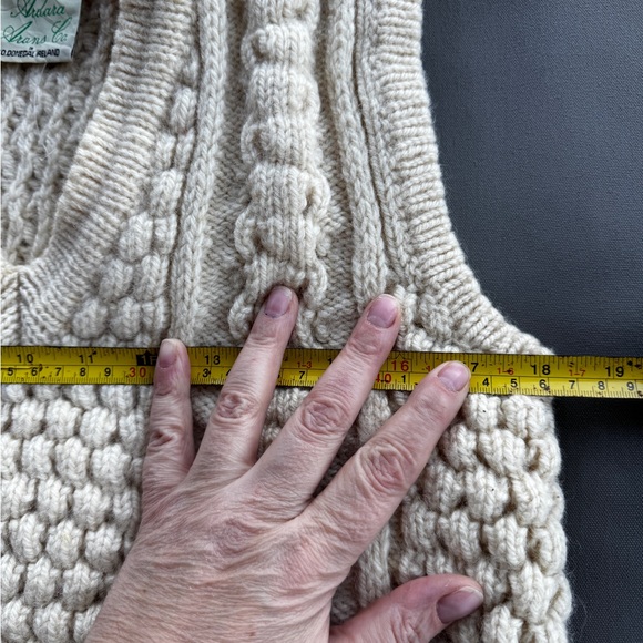 80s Ardara Arans Co. Knit Vest Women's Size 40 US S - Picture 7 of 11